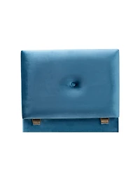 Baxton Studio Elias Modern and Contemporary Velvet Fabric Upholstered Finished Wood Storage Ottoman