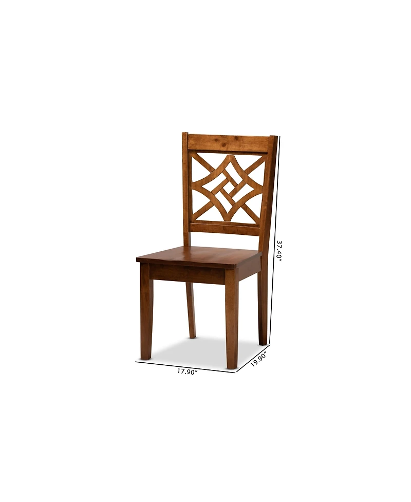 Baxton Studio Nicolette Modern and Contemporary 2-Piece Finished Wood Dining Chair Set