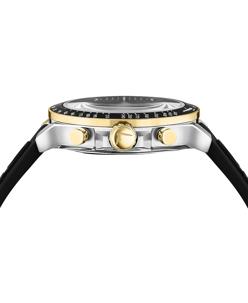 Salvatore Ferragamo Men's Swiss Chronograph Urban Black Silicone Strap Watch 43mm