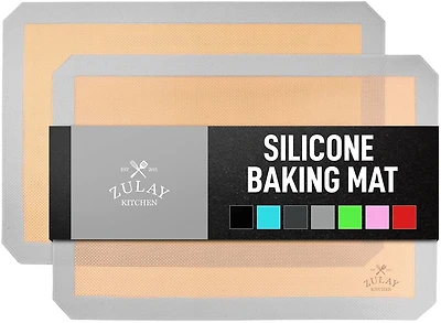 (2 Pack) Silicone Baking Mat Sheet Set - Reusable Baking Mat Nonstick