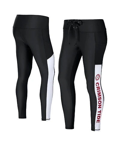 Women's Wear by Erin Andrews Black Alabama Crimson Tide Rib Knit Leggings