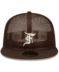 Men's New Era x Fear of God Brown Mesh 59FIFTY Fitted Hat