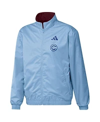 Men's adidas Burgundy, Light Blue Colorado Rapids 2023 On-Field Anthem Full-Zip Reversible Team Jacket