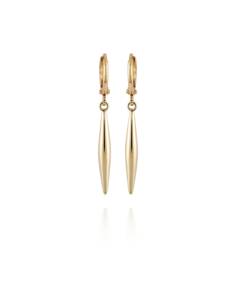 Vince Camuto Gold-Tone Spear Dangle Huggie Hoop Dangle Drop Earrings