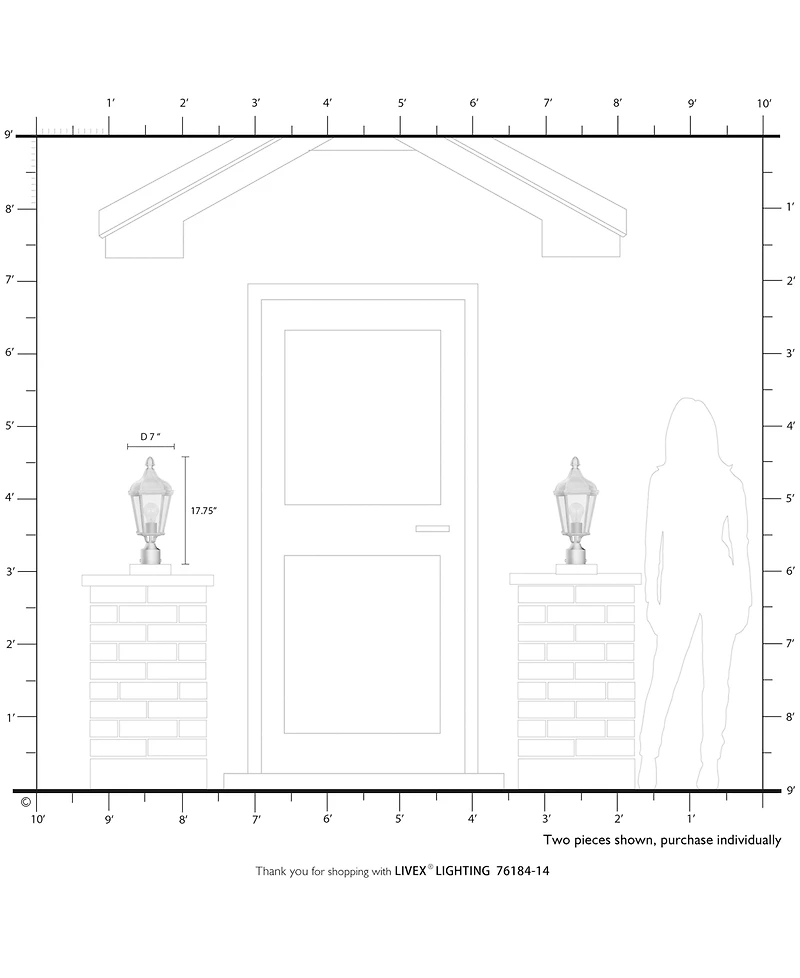 Livex Morgan Light Outdoor Post Top Lantern
