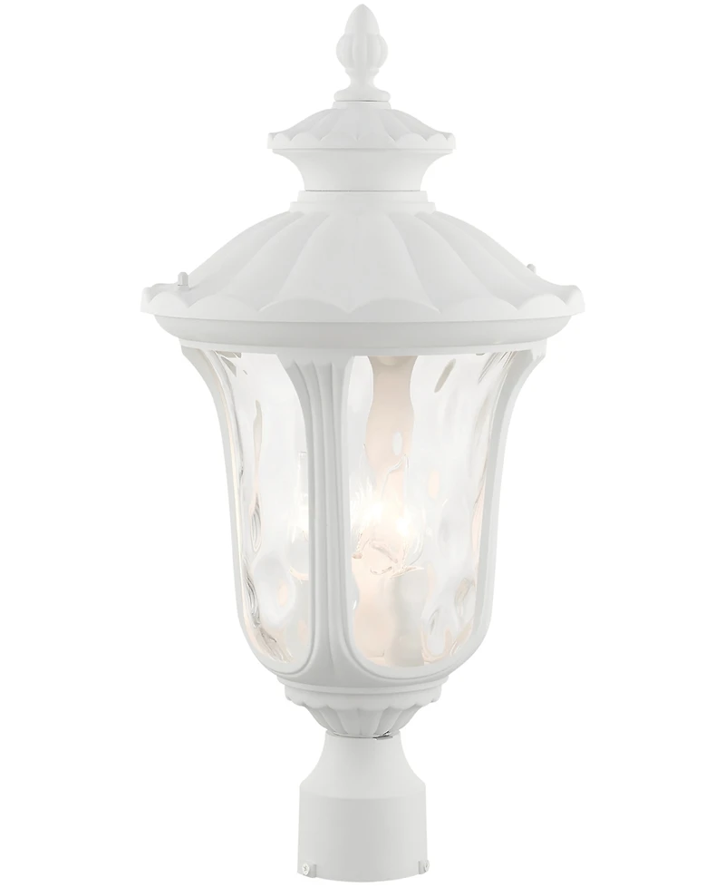 Livex Oxford 3 Light Outdoor Post Top Lantern