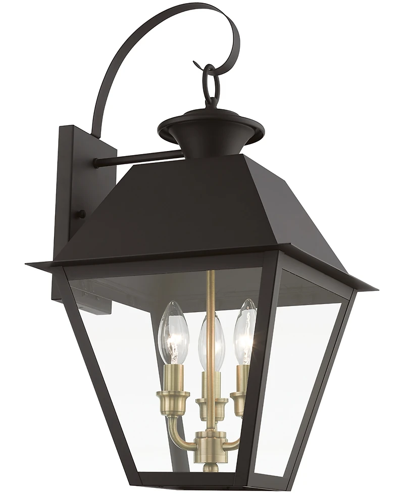 Livex Wentworth 3 Light Outdoor Large Wall Lantern