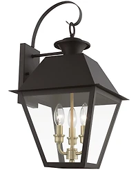 Livex Wentworth 3 Light Outdoor Large Wall Lantern