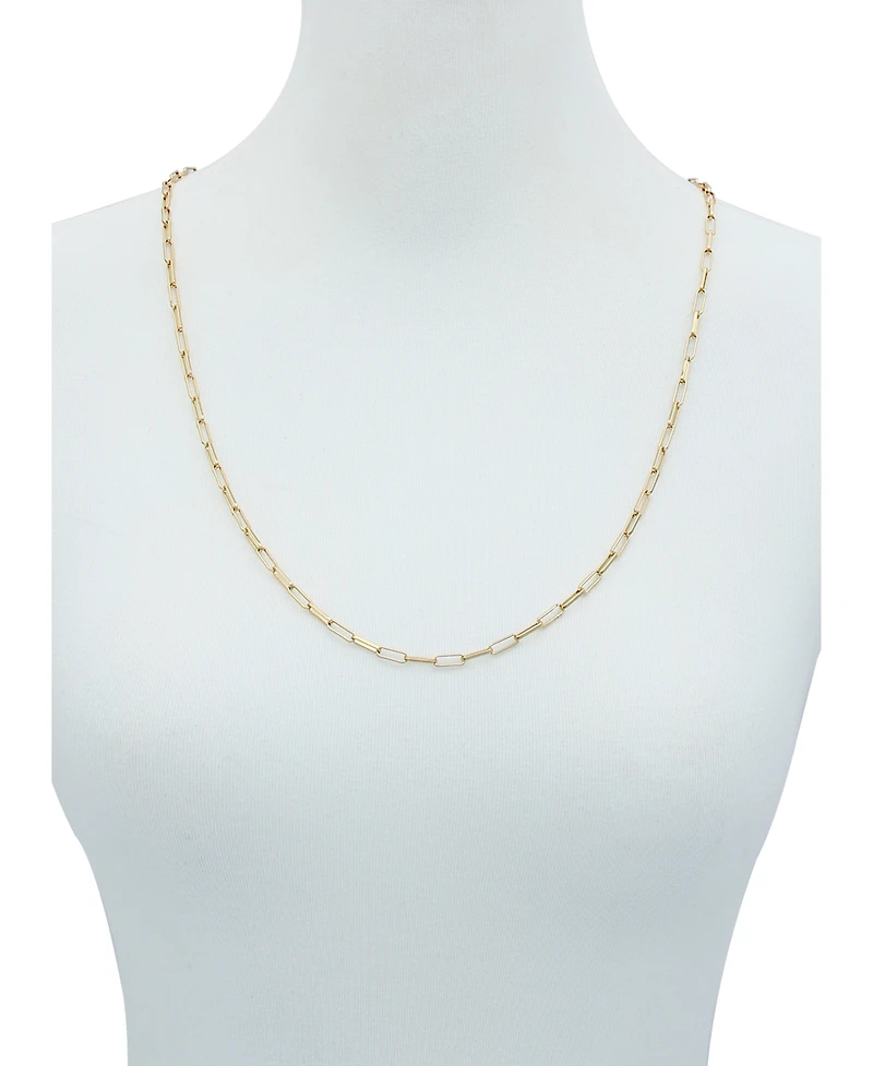 Vince Camuto Gold-Tone Paper Clip Chain Link Necklace