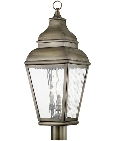 Livex Exeter 3 Light Outdoor Post Top Lantern