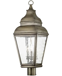 Livex Exeter 3 Light Outdoor Post Top Lantern