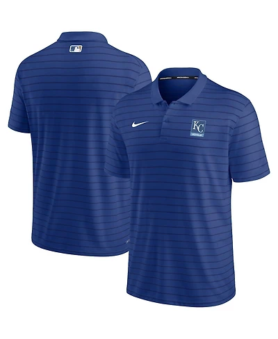 Men's Nike Royal Kansas City Royals Authentic Collection Striped Performance Pique Polo Shirt