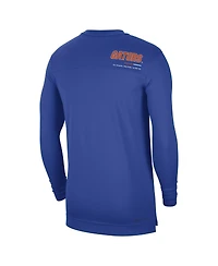 Men's Nike Royal Florida Gators 2022 Coach Performance Long Sleeve V-Neck T-shirt