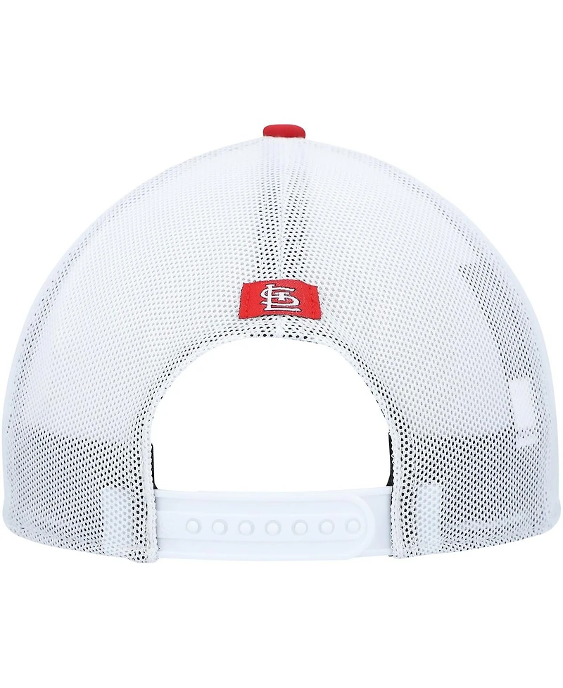 Men's '47 Brand Red, White St. Louis Cardinals Burgess Trucker Snapback Hat