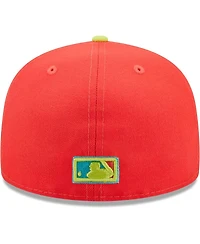 Men's New Era Red and Neon Green Chicago White Sox Lava Highlighter Combo 59FIFTY Fitted Hat