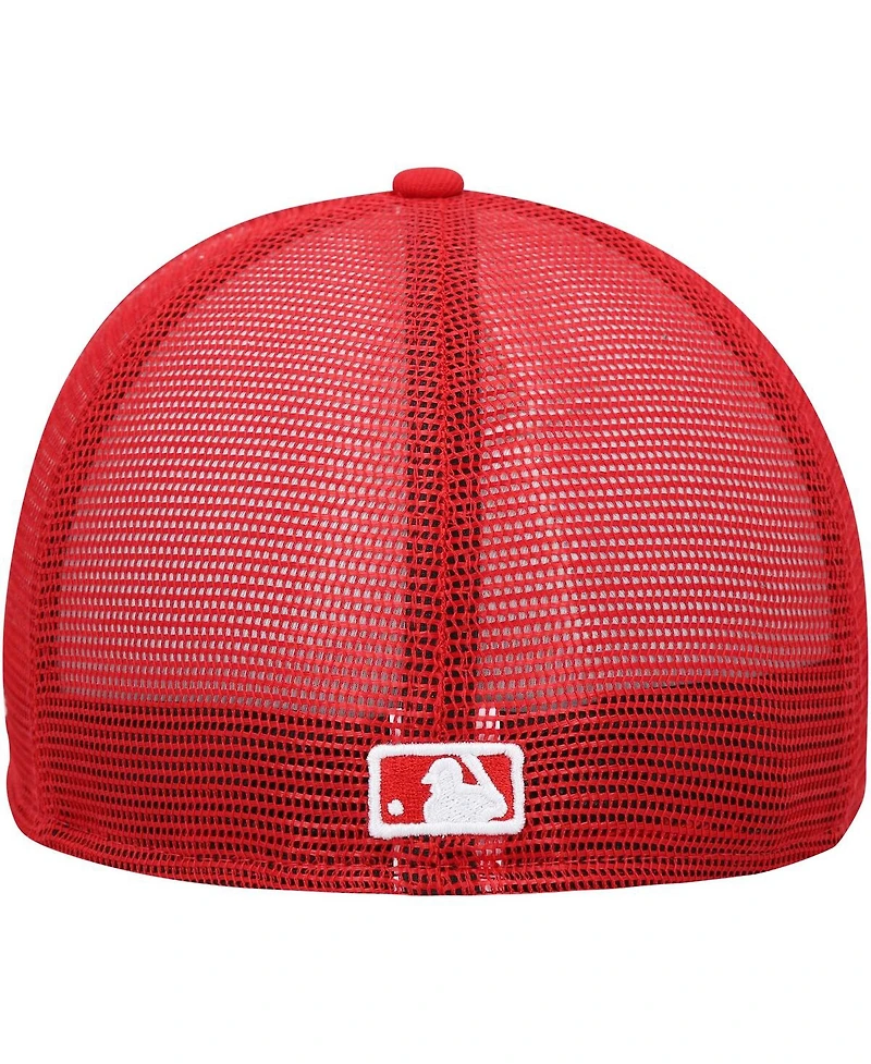Men's New Era White, Red Los Angeles Angels 2023 On-Field Batting Practice 59FIFTY Fitted Hat