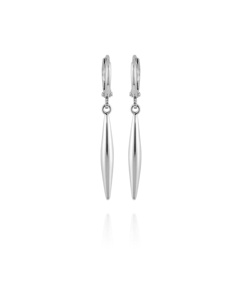 Vince Camuto Silver-Tone Spear Dangle Huggie Hoop Drop Earrings