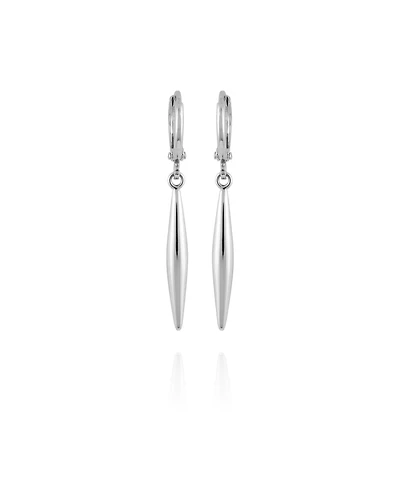 Vince Camuto Silver-Tone Spear Dangle Huggie Hoop Drop Earrings
