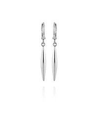 Vince Camuto Silver-Tone Spear Dangle Huggie Hoop Drop Earrings