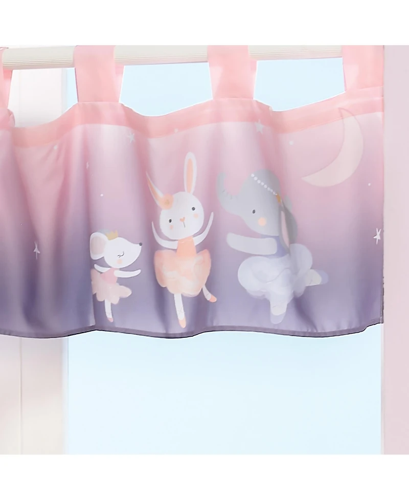 Bedtime Originals Tiny Dancer Ballet Animals Window Valance - Pink/Purple
