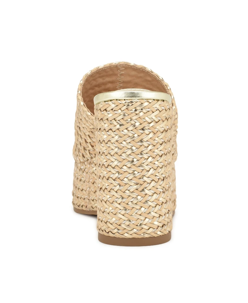 Nine West Women's Everie Woven High Platform Wedge Sandals