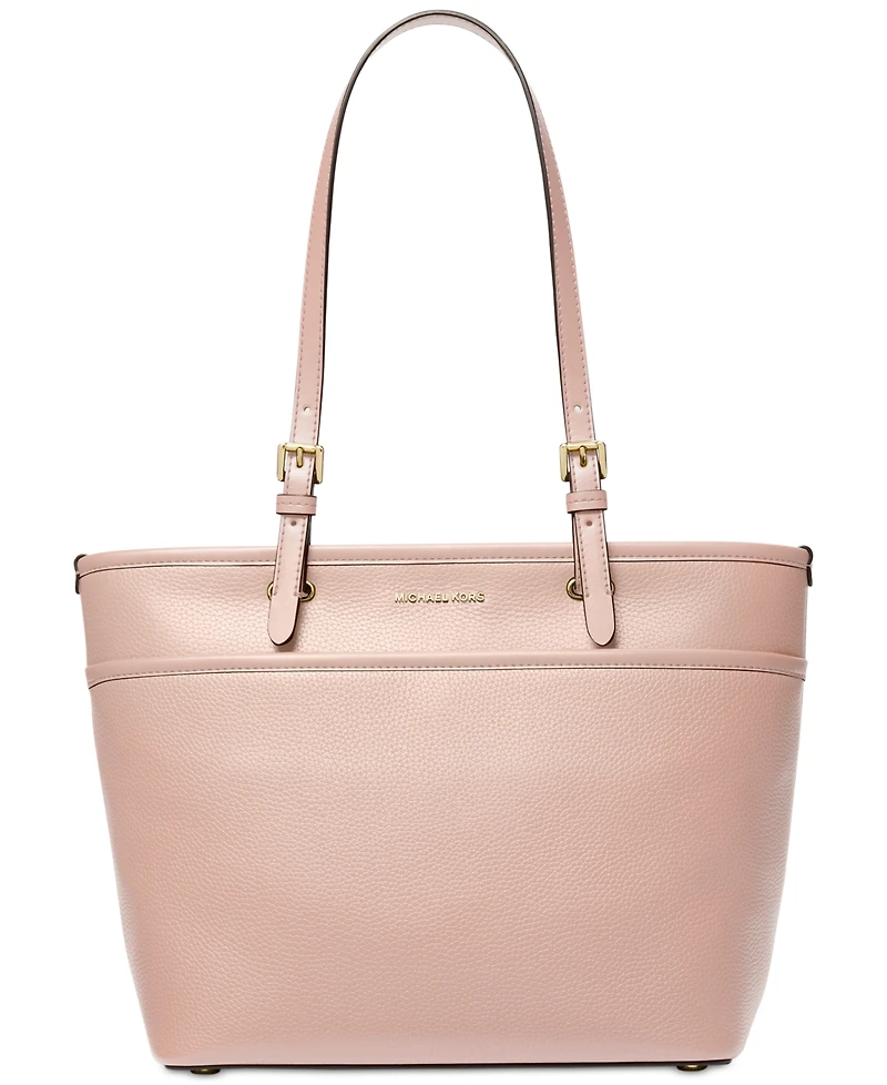 Michael Kors Medium Leather Top Zip Pocket Tote