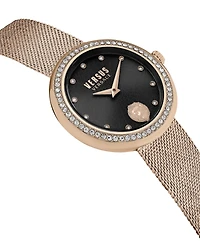 Versus Versace Women's Lea Crystal 2 Hand Quartz Rose Gold-Tone Stainless Steel Watch, 35mm