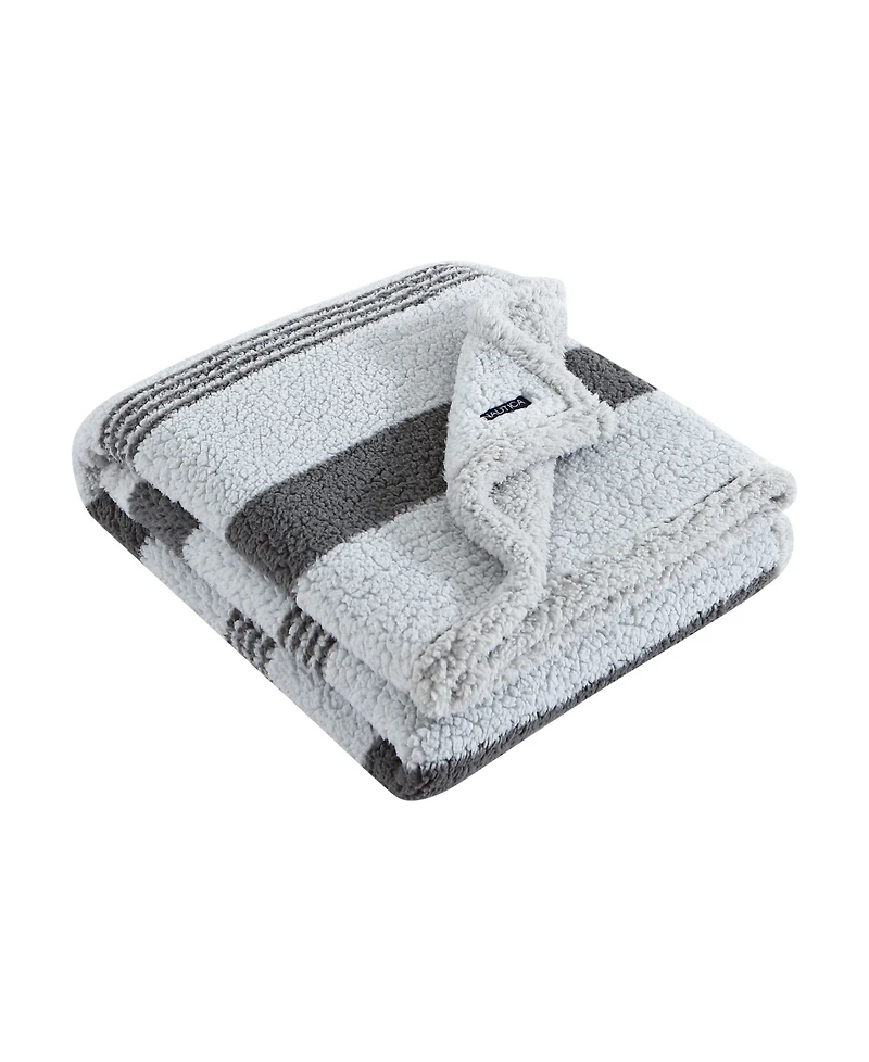 Nautica Saltmarsh Sherpa Throw, 60" x 50"