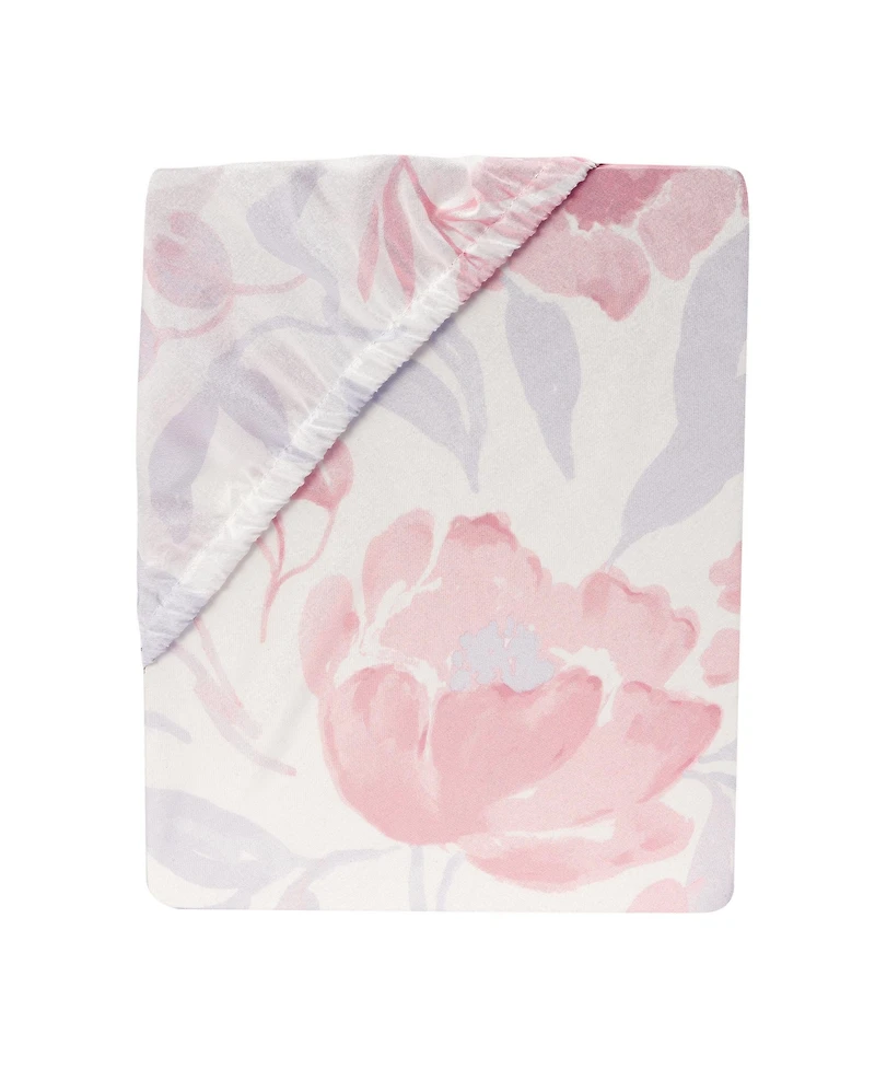 Bedtime Originals Lavender Floral Baby Fitted Crib Sheet - Pink/Purple