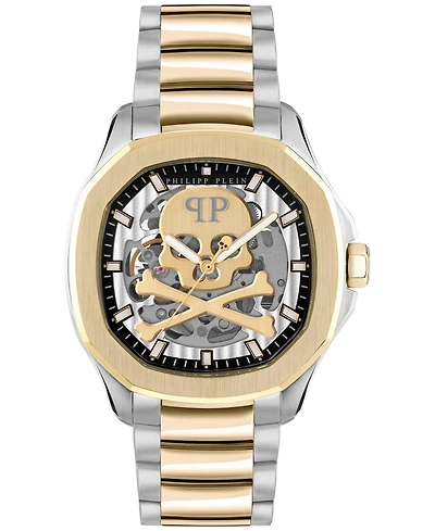 Philipp Plein Men's Automatic Skeleton Spectre Two-Tone Stainless Steel Bracelet Watch 42mm