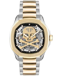 Philipp Plein Men's Automatic Skeleton Spectre Two-Tone Stainless Steel Bracelet Watch 42mm