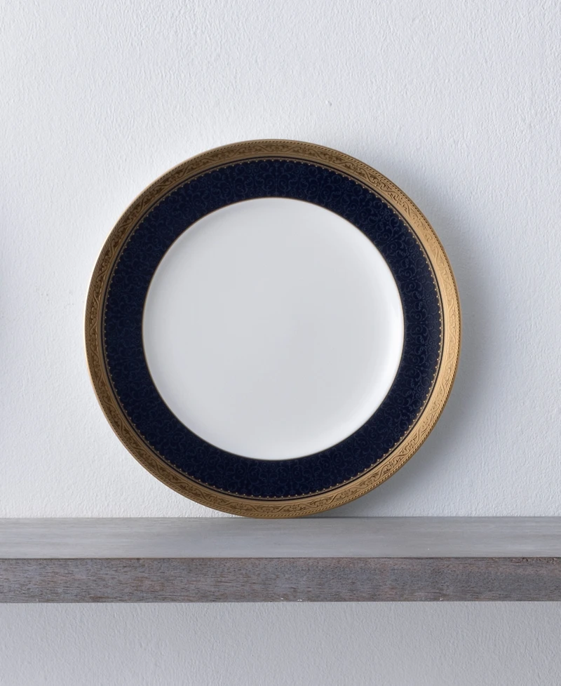 Noritake Odessa Cobalt Gold Set of 4 Salad Plates, Service For 4