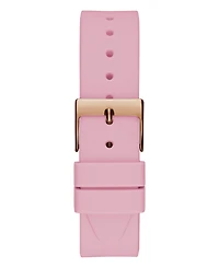 Guess Women's Analog Pink Silicone Watch 38mm