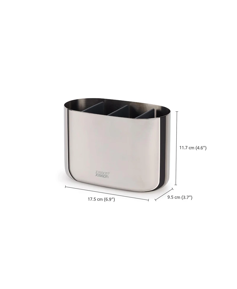 Joseph Joseph Easy Store Luxe Large Stainless-Steel Toothbrush Caddy
