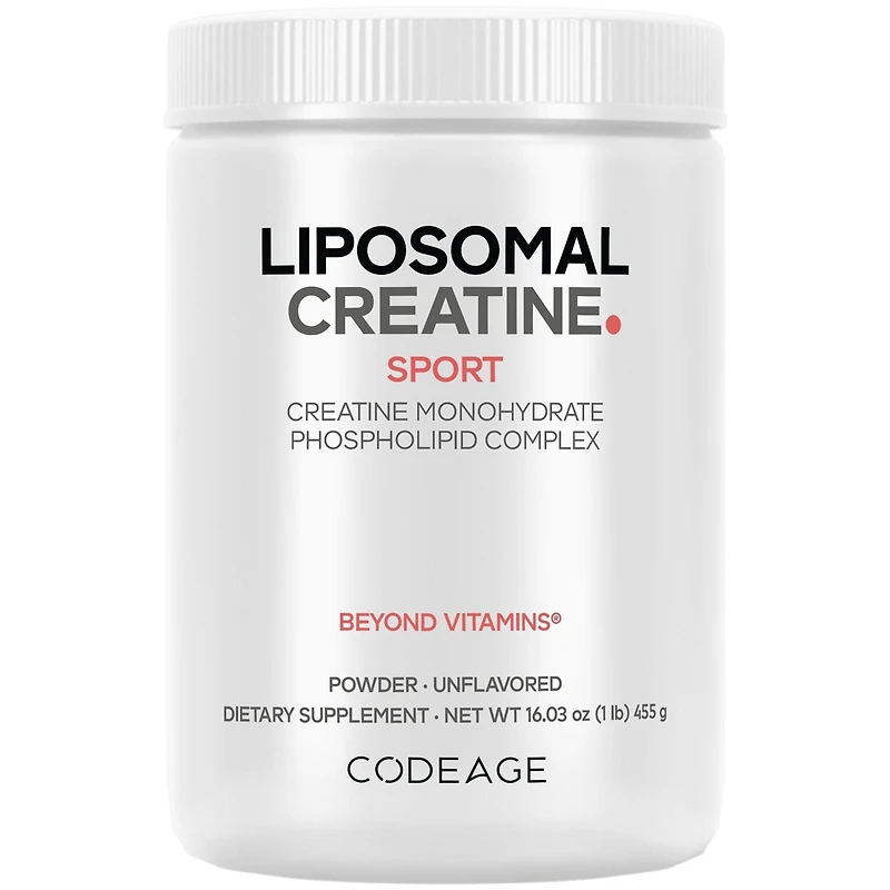 Codeage Liposomal Creatine Powder Supplement - 3-Month Supply - 5000mg Creatine Monohydrate Pre Workout & Post Workouts