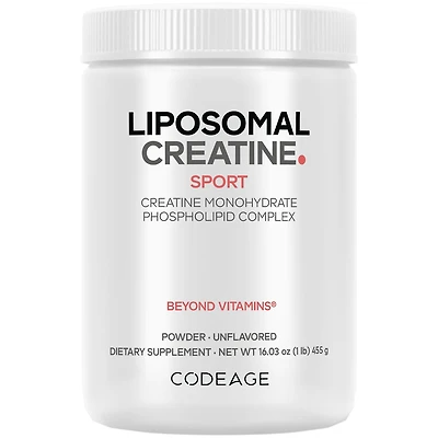 Codeage Liposomal Creatine Powder Supplement - 3-Month Supply - 5000mg Creatine Monohydrate Pre Workout & Post Workouts
