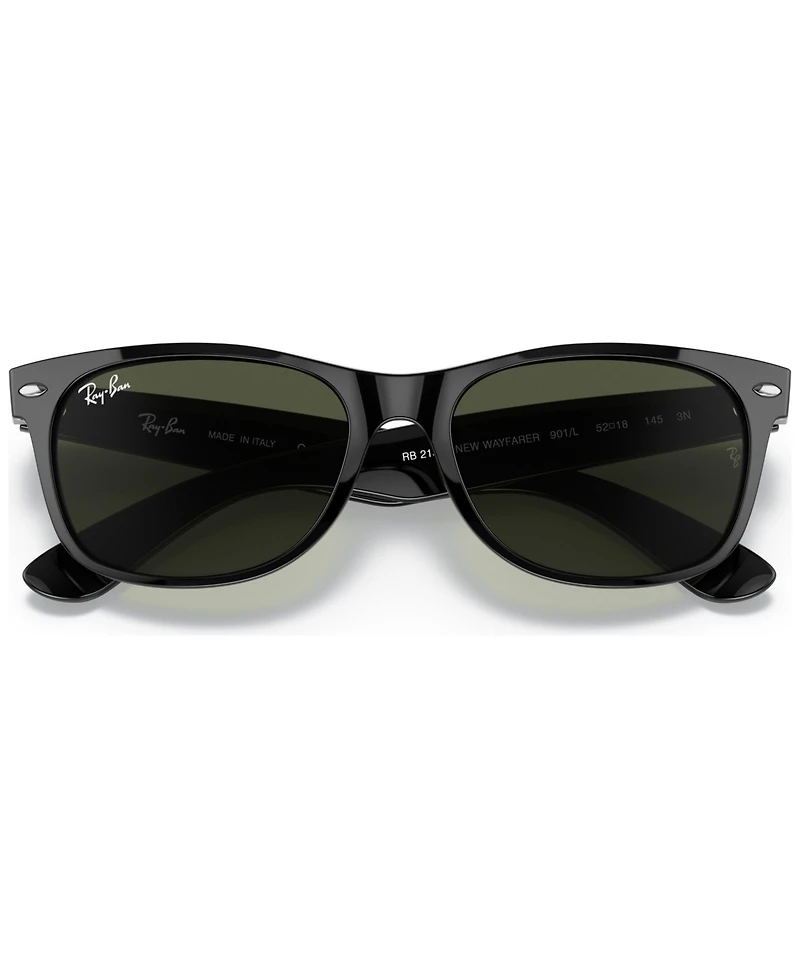 Ray-Ban Unisex New Wayfarer Sunglasses, RB2132 - Polished Black