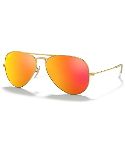 Ray-Ban Polarized Sunglasses, RB3025 Aviator Mirror