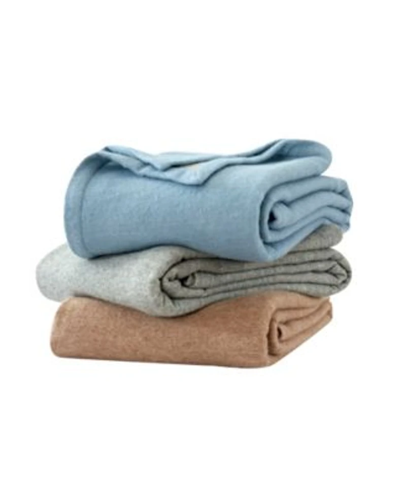 Melange Home Self Hem Merino Wool Blankets