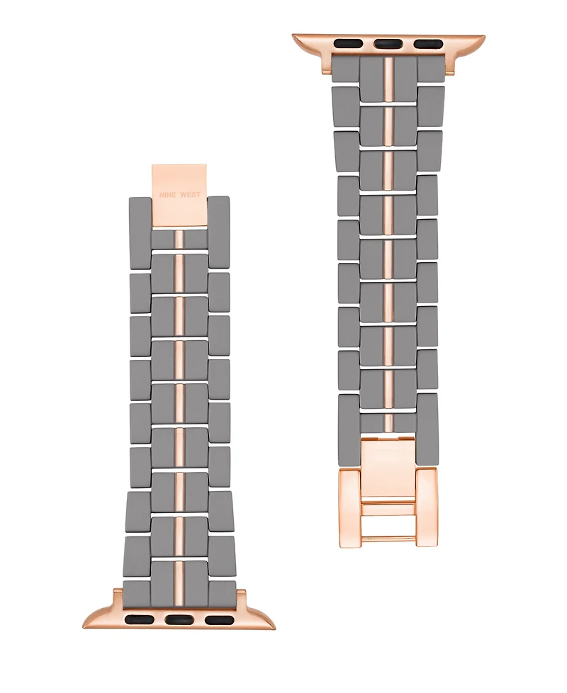 Nine West Women's Rubberized Link Bracelet designed for Apple Watch 42mm (Series 1-3 only) & 44/45/46/49mm (Ultra Ultra 2)