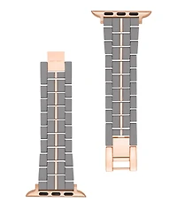 Nine West Women's Rubberized Link Bracelet designed for Apple Watch 42mm (Series 1-3 only) & 44/45/46/49mm (Ultra Ultra 2)