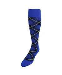 Trafalgar Men's Finn Tartan Plaid Over The Calf Mercerized Cotton Socks