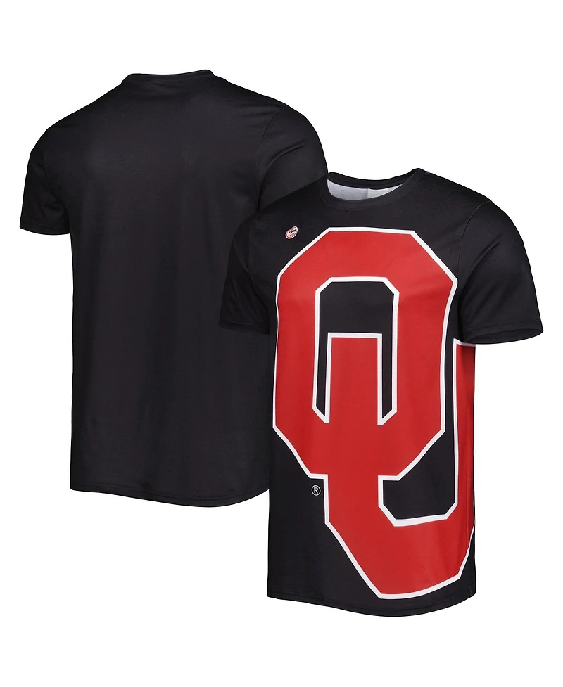 Men's Dyme Lyfe Black Oklahoma Sooners Big Logo T-shirt