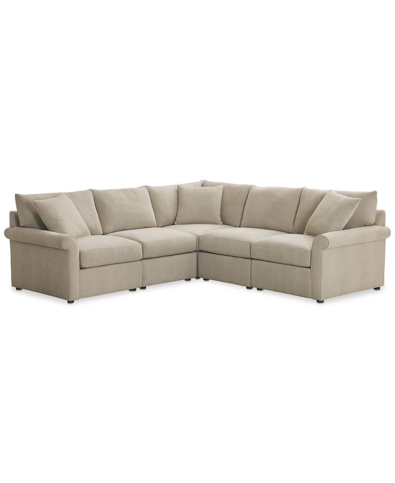Closeout! Wrenley 102" 5-Pc. L-Shape Modular Sectional Sofa, Created for Macy's