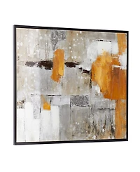 Rosemary Lane Canvas Abstract Framed Wall Art with Black Frame, 48" x 2" x 36"