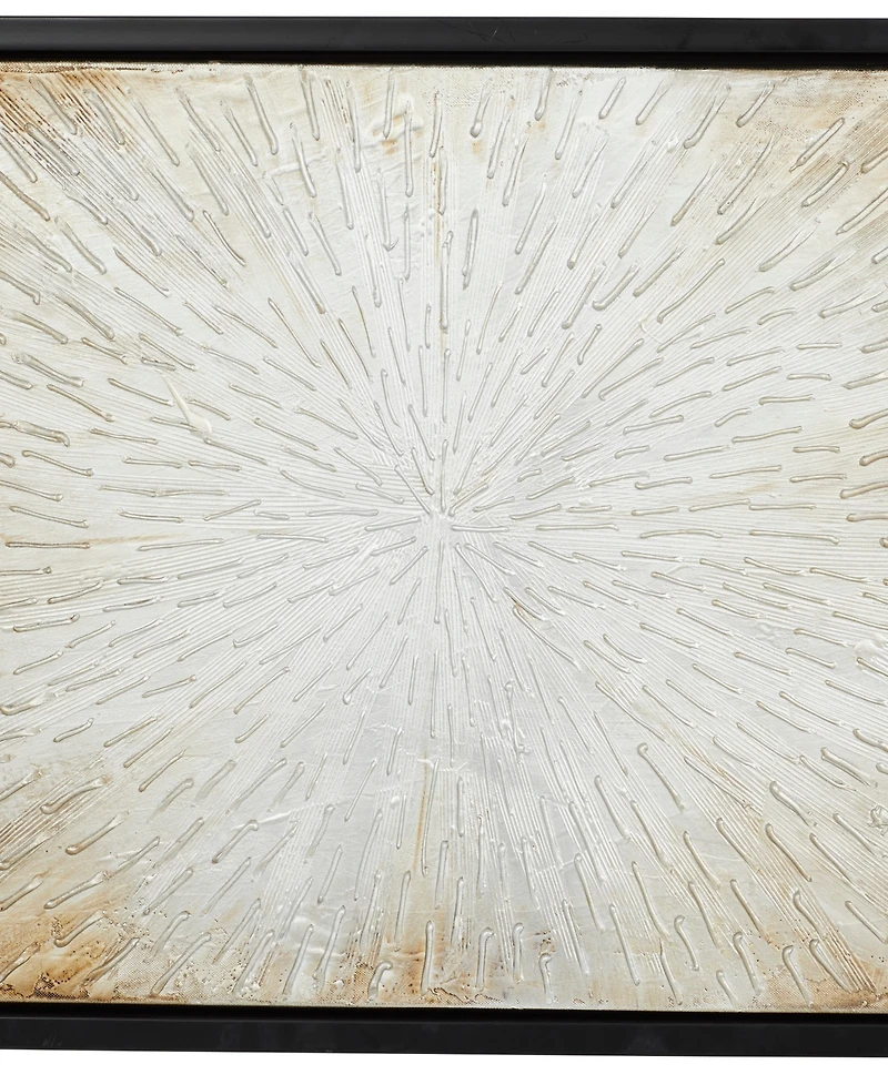 Rosemary Lane Canvas Radial Starburst Framed Wall Art with Black Frame, 71" x 1" x 20"