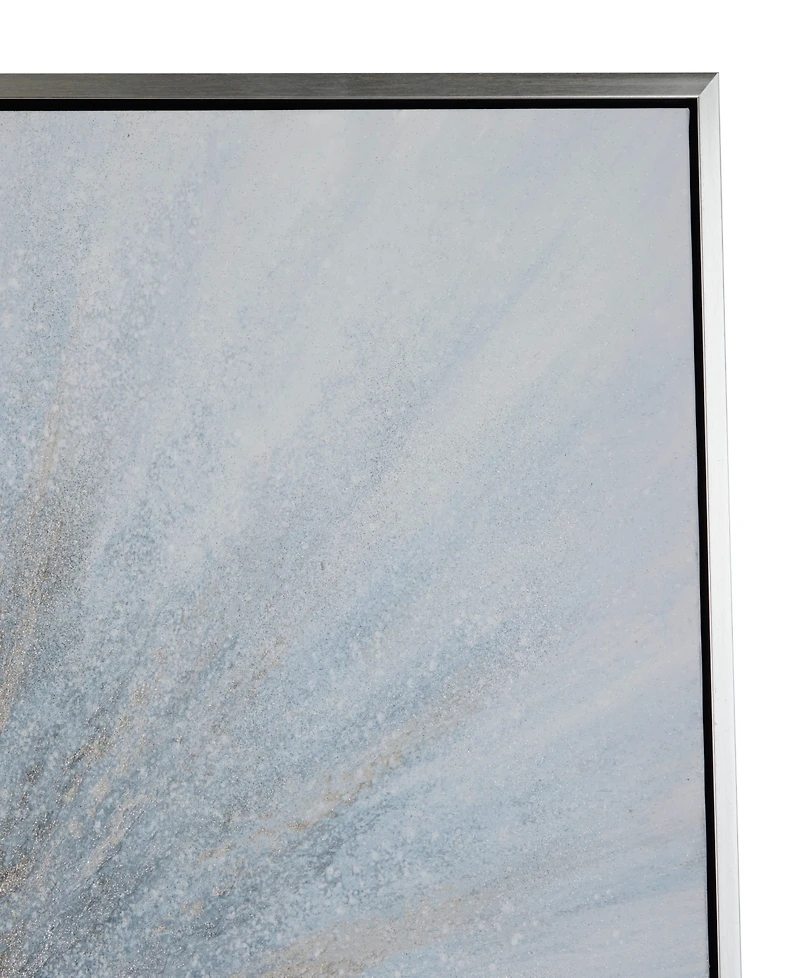 Rosemary Lane Canvas Radial Starburst Framed Wall Art with Silver-Tone Frame, 47" x 2" x 47"
