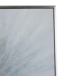 Rosemary Lane Canvas Radial Starburst Framed Wall Art with Silver-Tone Frame, 47" x 2" x 47"