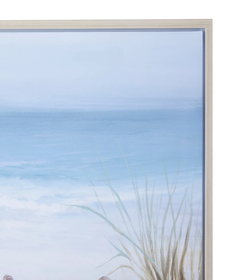 Rosemary Lane Canvas Bird Framed Wall Art with Silver-Tone Frame, 55" x 2" x 27"