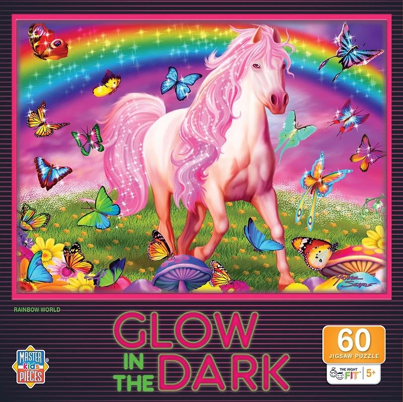 Masterpieces Glow in the Dark - Rainbow World 60 Piece Jigsaw Puzzle